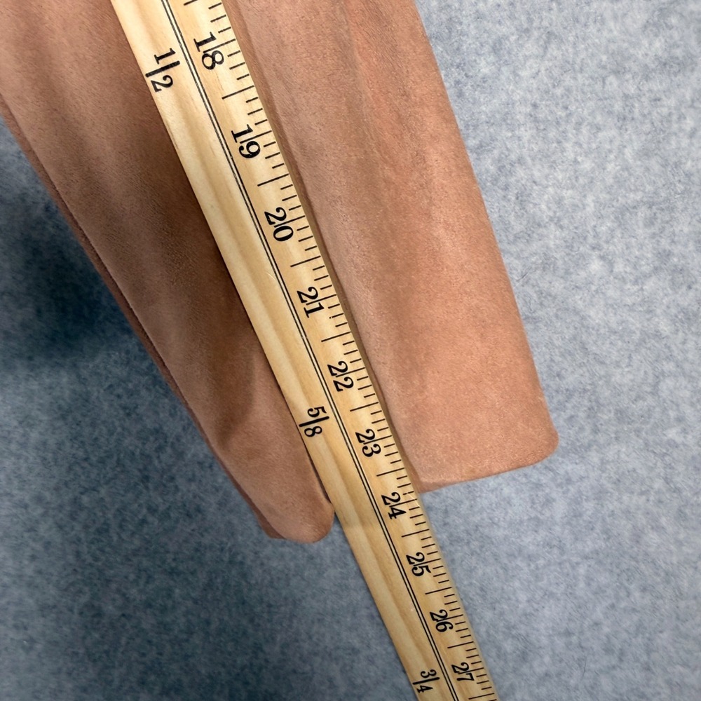 Hutch Anthropologie Faux Vegan Suede Blush Pink Open Front Draped Jacket Women M - Picture 9 of 10